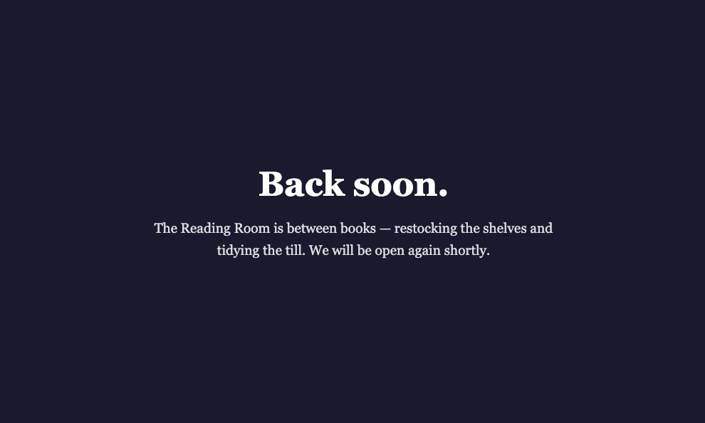 Example of under construction page.